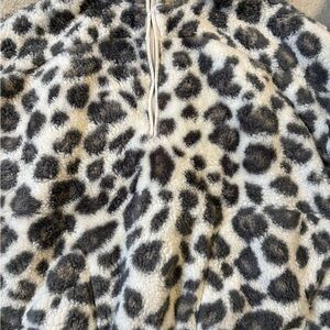 Aerie Gray and Black Leopard Print Sweater